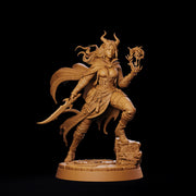 Tiefling Rogue STL, Belyra Arcane Spellblade Assassin, PaintedOrNot Original Digital Mini for DnD 5E - Only-Games