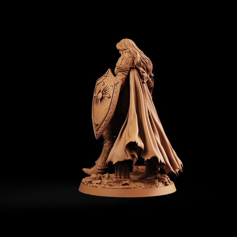Female Paladin Miniature, Liora Sword Shield Holy Knight, PaintedOrNot Original DnD Pathfinder - Only-Games