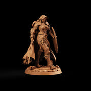 Female Paladin Miniature, Liora Sword Shield Holy Knight, PaintedOrNot Original DnD Pathfinder - Only-Games