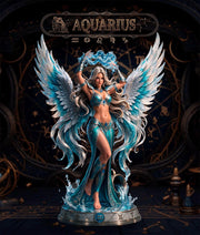 Female Angel Miniature | Zodiac Celestial Sorceress NSFW Topless | UNPAINTED Resin DnD Pathfinder - Only-Games