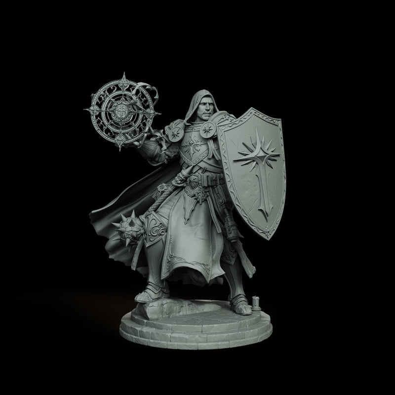 War Cleric Battle Priest Magic, PaintedOrNot Original Design Unpainted Mini | 5 Sizes /Scales - Only-Games