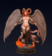 Female Angel Miniature | Aries Zodiac Sorceress NSFW Topless | UNPAINTED Resin DnD Pathfinder - Only-Games