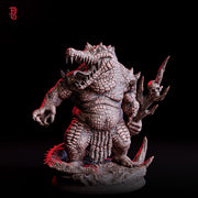 Crocodile Monster Miniature | Lizardfolk Brute Boss | UNPAINTED Resin DnD Pathfinder - Only-Games