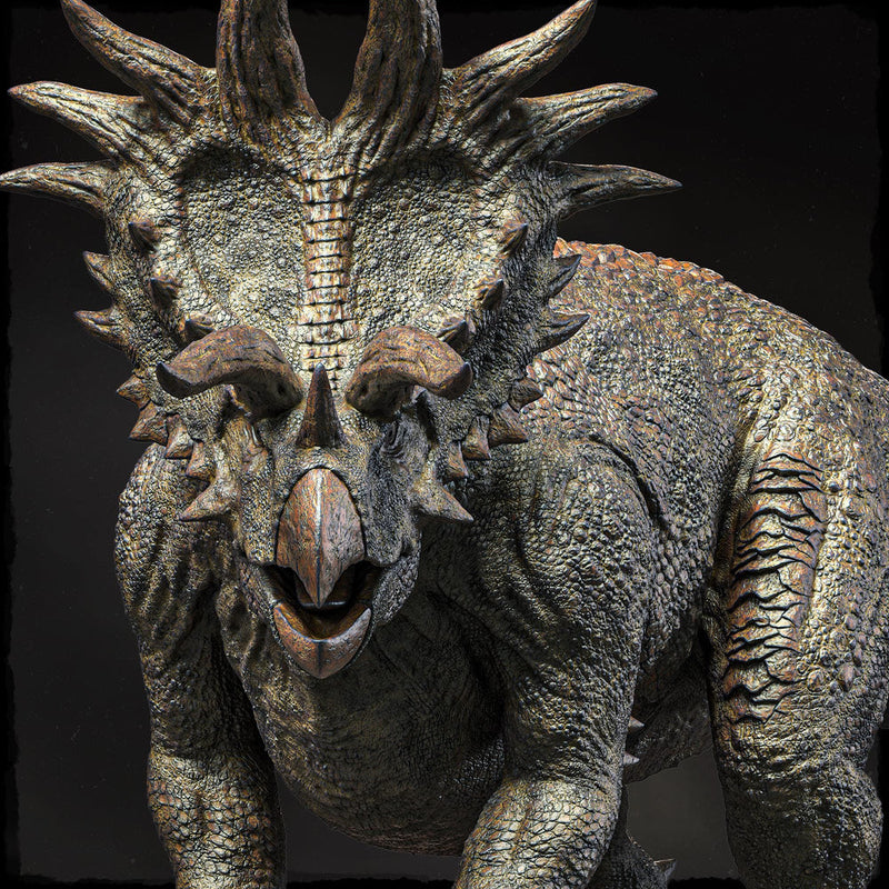 Triceratops Dinosaur Miniature, Horned Beast Monster, Unpainted Resin Tabletop RPG Figure - Only-Games
