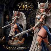 Female Angel Miniature | Virgo Zodiac Warrior NSFW Topless | UNPAINTED Resin DnD Pathfinder - Only-Games