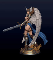 Female Angel Miniature | Virgo Zodiac Warrior NSFW Topless | UNPAINTED Resin DnD Pathfinder - Only-Games