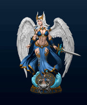 Female Angel Miniature | Cancer Zodiac Warrior NSFW Topless | UNPAINTED Resin DnD Pathfinder - Only-Games