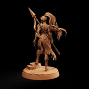 Female Elf Polearm Master Miniature, Thalira Spear Fighter Gladiator, PaintedOrNot Original DnD Pathfinder - Only-Games