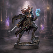 Tiefling Rogue STL, Belyra Arcane Spellblade Assassin, PaintedOrNot Original Digital Mini for DnD 5E - Only-Games
