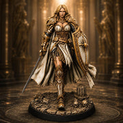 Female Paladin Miniature, Liora Sword Shield Holy Knight, PaintedOrNot Original DnD Pathfinder - Only-Games