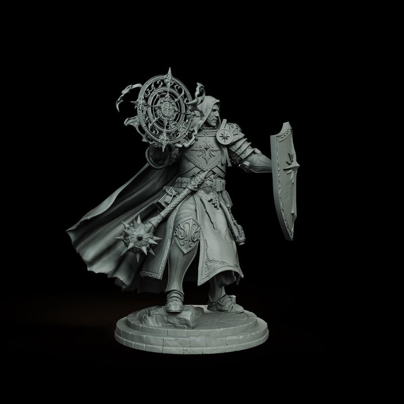 War Cleric Battle Priest Magic, PaintedOrNot Original Design Unpainted Mini | 5 Sizes /Scales - Only-Games