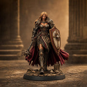 Female Cleric STL, Soleira Battle Priestess, PaintedOrNot Original Digital Mini for DnD 5E - Only-Games