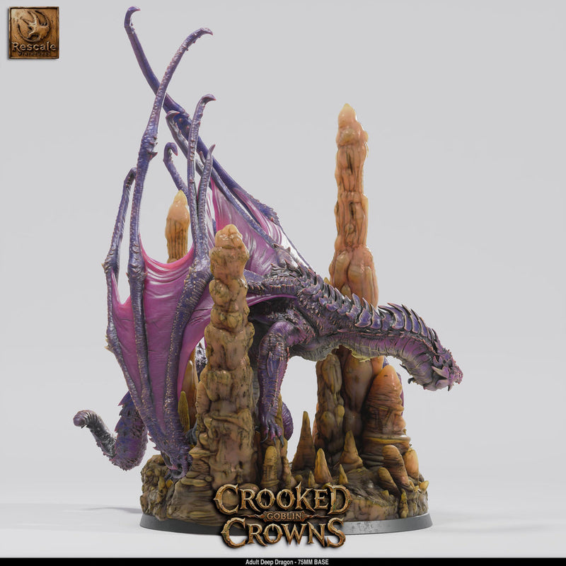 Deep Dragon Miniature | Cave Dragon Boss Monster | Unpainted Resin DnD Pathfinder - Only-Games