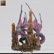 Deep Dragon Miniature | Cave Dragon Boss Monster | Unpainted Resin DnD Pathfinder - Only-Games