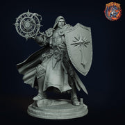 Holy Paladin Divine Judge Miniature | Corvane Magic Pose | PaintedOrNot Original Unpainted Mini | 5 Sizes - Only-Games