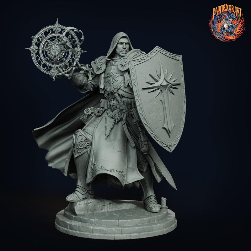 Holy Paladin Divine Judge Miniature | Corvane Magic Pose | PaintedOrNot Original Unpainted Mini | 5 Sizes - Only-Games