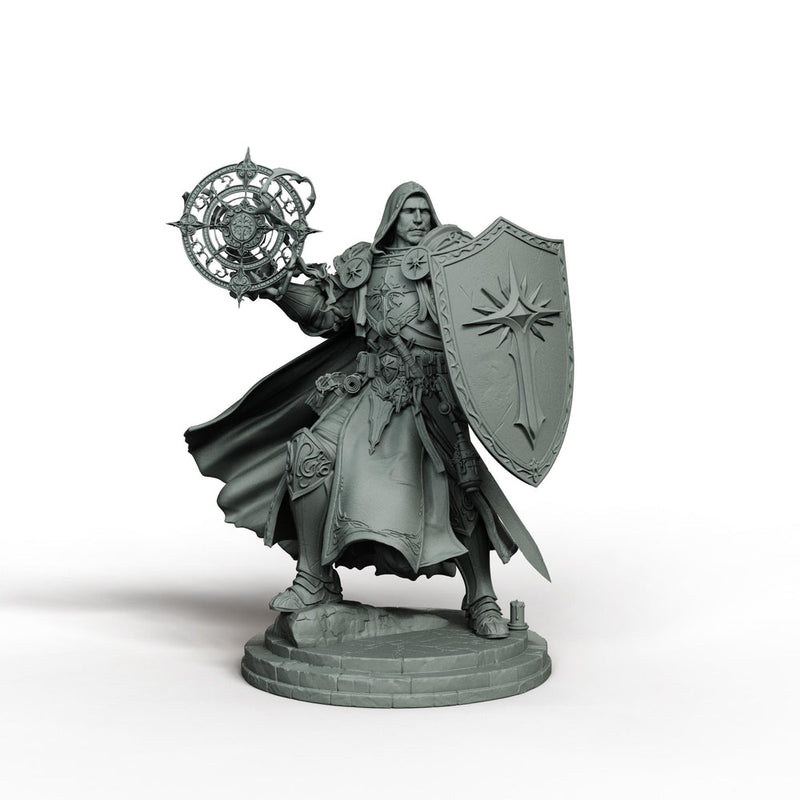 Holy Paladin Divine Judge Miniature | Corvane Magic Pose | PaintedOrNot Original Unpainted Mini | 5 Sizes - Only-Games