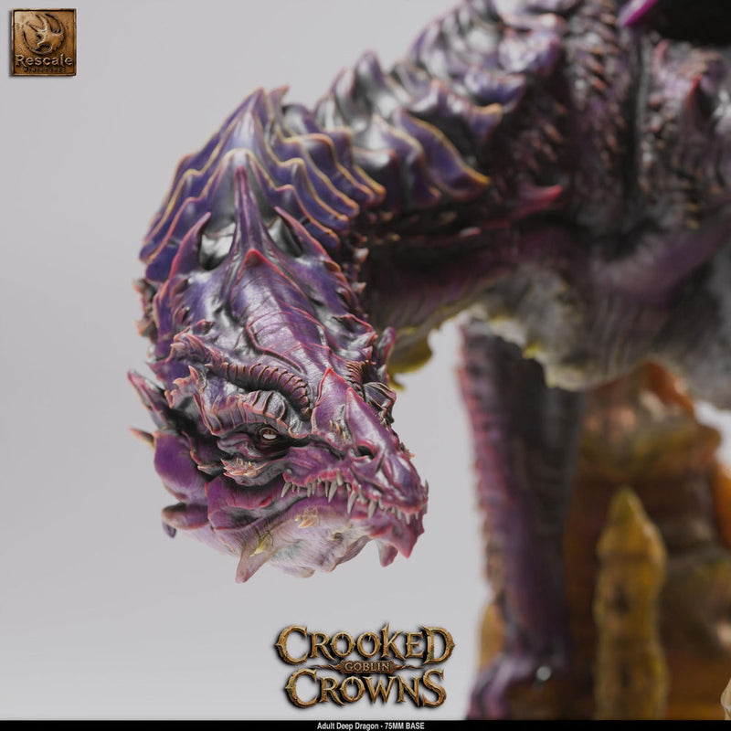 Deep Dragon Miniature | Cave Dragon Boss Monster | Unpainted Resin DnD Pathfinder - Only-Games