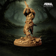 Human Barbarian Greatsword Miniature | Tribal Berserker Warrior | Unpainted Resin DnD Pathfinder - Only-Games