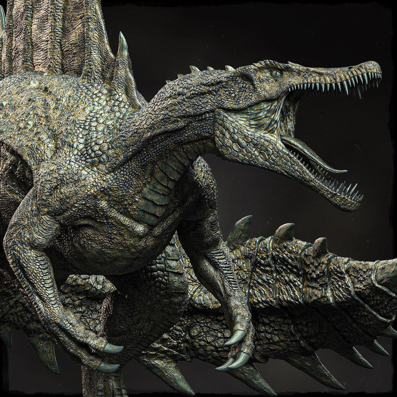 Spinosaurus Dinosaur Miniature | Prehistoric Apex Predator | Unpainted Resin DnD Pathfinder - Only-Games