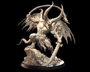 Balor Demon Miniature | Winged Demon Lord Boss | UNPAINTED Resin DnD 5E Pathfinder - Only-Games