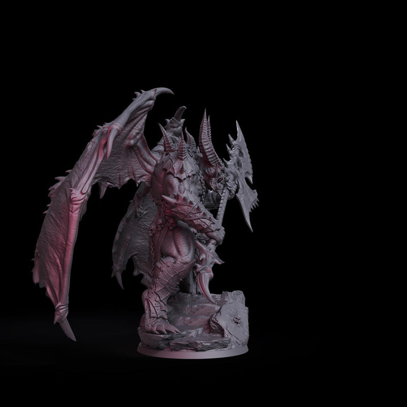 Demon Lord Miniature | Narzakar Winged Greater Demon | PaintedOrNot Original DnD 5E Pathfinder - Only-Games