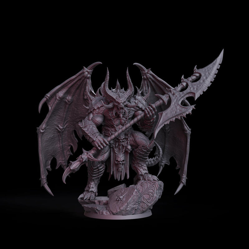Demon Lord Miniature | Narzakar Winged Greater Demon | PaintedOrNot Original DnD 5E Pathfinder - Only-Games