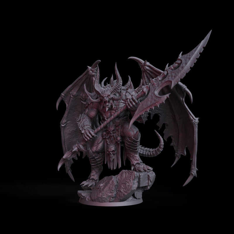 Demon Lord Miniature | Narzakar Winged Greater Demon | PaintedOrNot Original DnD 5E Pathfinder - Only-Games