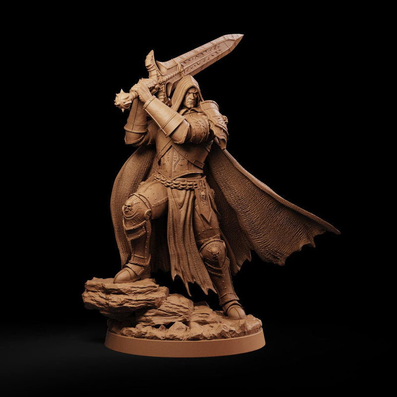 Dark Paladin Miniature | Seldravan Hooded Fallen Knight | PaintedOrNot Original DnD Pathfinder - Only-Games