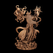 Tiefling Necromancer Miniature | Ralzena Female Death Mage | PaintedOrNot Original UNPAINTED Resin DnD 5E Pathfinder - Only-Games