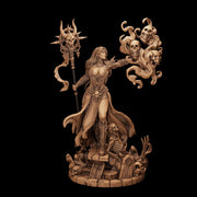 Human Necromancer Miniature | Merzara Female Undead Summoner | PaintedOrNot Original UNPAINTED Resin DnD 5E Pathfinder - Only-Games