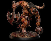 Minotaur Miniature | Barbarian Berserker Axe Warrior | UNPAINTED Resin DnD 5E Pathfinder - Only-Games