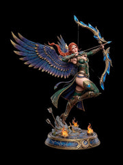 Female Sagittarius Zodiac Miniature | Celestial Archer NSFW Topless | UNPAINTED Resin DnD Pathfinder - Only-Games