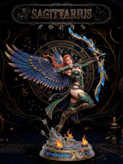 Female Sagittarius Zodiac Miniature | Celestial Archer NSFW Topless | UNPAINTED Resin DnD Pathfinder - Only-Games