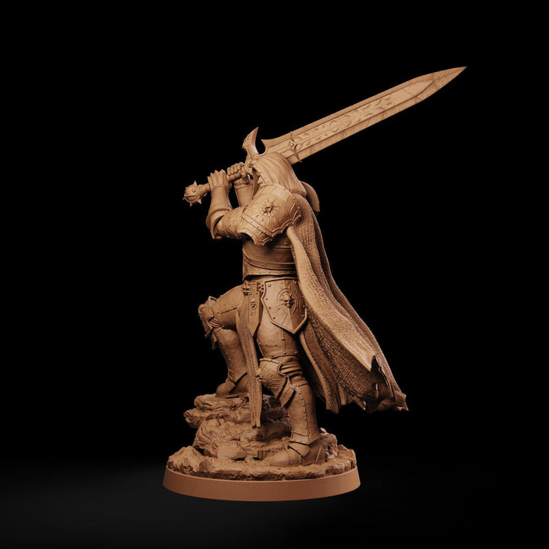 Dark Paladin Miniature | Seldravan Hooded Fallen Knight | PaintedOrNot Original DnD Pathfinder - Only-Games