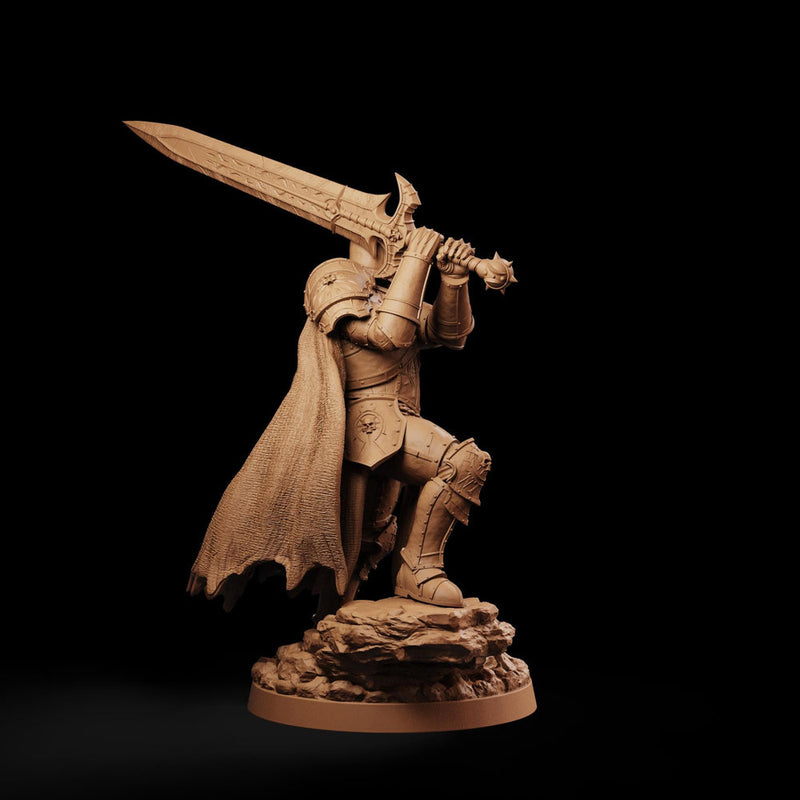 Evil Paladin Miniature | Keldavain Armored Blackguard Knight | PaintedOrNot Original DnD Pathfinder - Only-Games