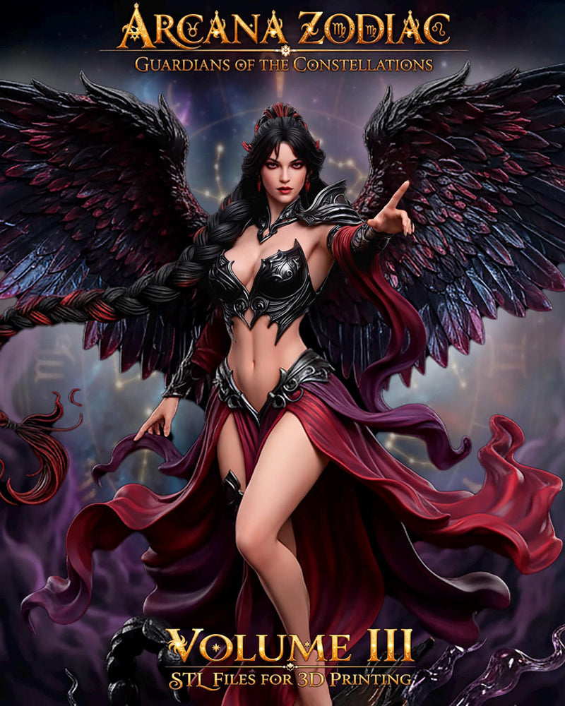 Female Scorpio Zodiac Miniature | Celestial Sorceress NSFW Topless | UNPAINTED Resin DnD Pathfinder - Only-Games