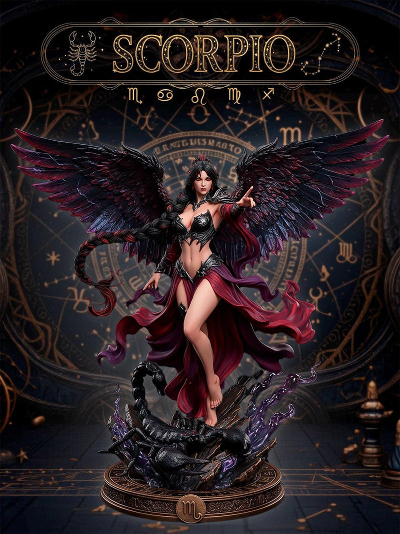 Female Scorpio Zodiac Miniature | Celestial Sorceress NSFW Topless | UNPAINTED Resin DnD Pathfinder - Only-Games