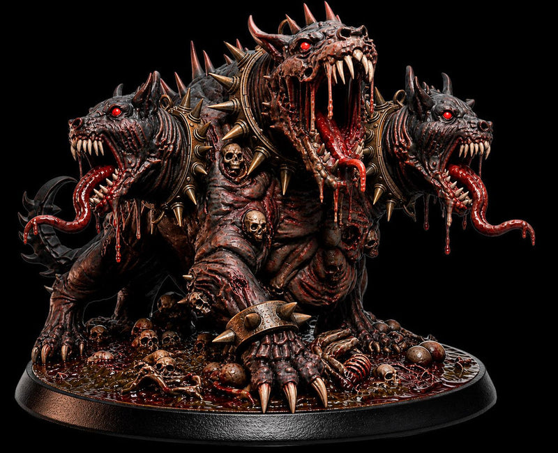 Cerberus Miniature | Three Headed Hellhound Demon Dog | UNPAINTED Resin DnD Pathfinder - Only-Games