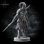 Satyr Warrior Miniature | Fey Spear Fighter Goat-Man | UNPAINTED Resin DnD Pathfinder - Only-Games
