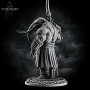Elephantfolk Warrior Miniature | Polearm Fighter Tribal Guardian | UNPAINTED Resin DnD Pathfinder - Only-Games