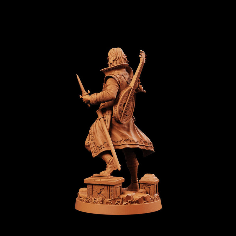 Half-Elf Swords Bard Miniature | Swashbuckler Duelist Rapier | Elaris Thorne | UNPAINTED Resin DnD 5E Pathfinder - Only-Games