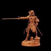 Half-Elf Swords Bard Miniature | Swashbuckler Duelist Rapier | Elaris Thorne | UNPAINTED Resin DnD 5E Pathfinder - Only-Games