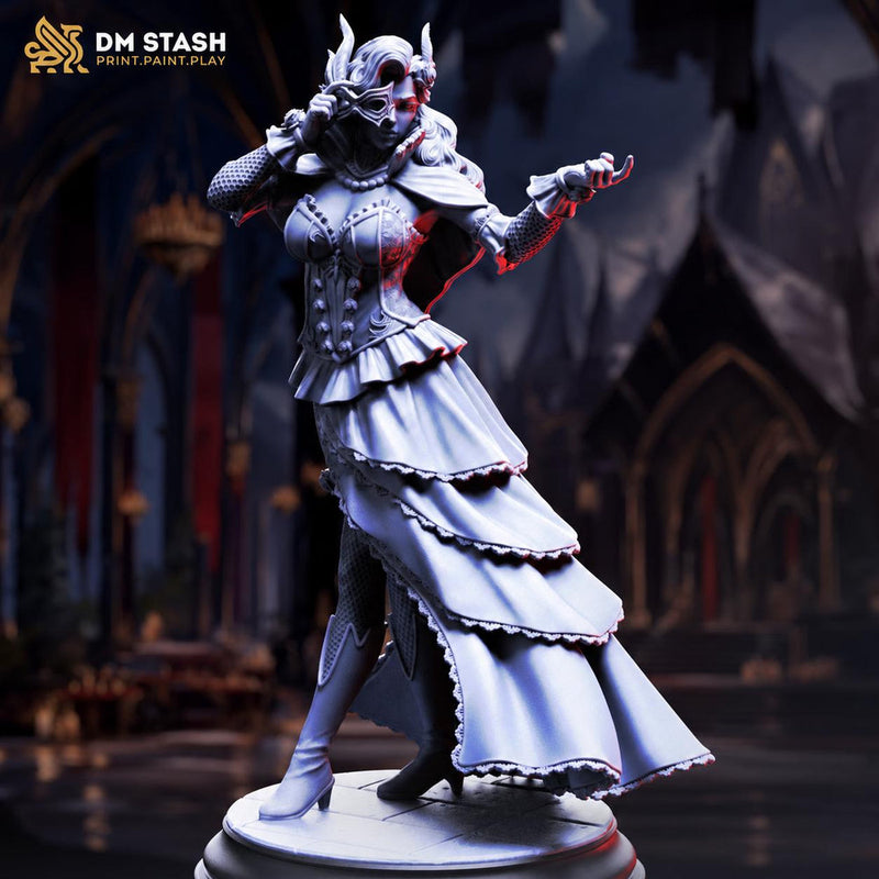 Female Vampire Miniature | Gothic Noblewoman Undead Lady | UNPAINTED Resin DnD Pathfinder - Only-Games