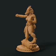 Female Bronze Dragonborn Monk Miniature | Kaevrisa Open Hand Monk | UNPAINTED Resin DnD Pathfinder - Only-Games