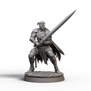 Human Fighter STL | Aldric Greatsword Warrior Digital Download | PaintedOrNot Original DnD Pathfinder - Only-Games