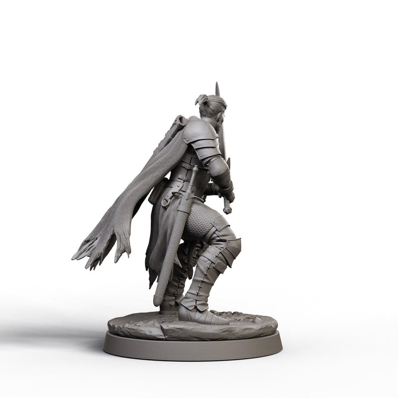 Human Fighter STL | Aldric Greatsword Warrior Digital Download | PaintedOrNot Original DnD Pathfinder - Only-Games