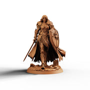 Female Paladin STL | Liora Sword Shield Holy Knight Digital Download | PaintedOrNot Original DnD Pathfinder - Only-Games