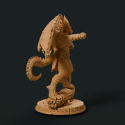 Female Silver Dragonborn Monk Miniature | Rhavelys Winged Open Hand Monk | UNPAINTED Resin DnD Pathfinder - Only-Games