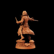 Half-Elf Swashbuckler Rogue Miniature | Tazeryn Sword & Dagger Duelist Fighter | UNPAINTED Resin DnD Pathfinder - Only-Games